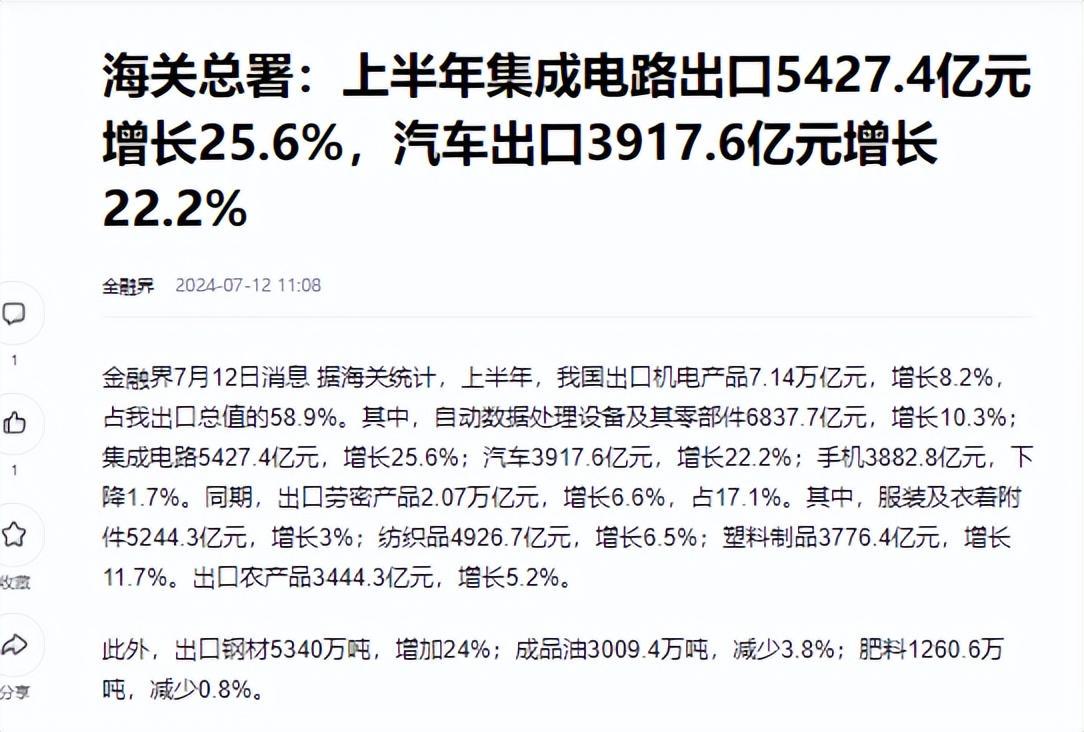 上半年中國(guó)芯片出口5427億，歐美繃不住了，美國(guó)封鎖技術(shù)失敗？(圖22)
